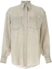 [Brunello Cucinelli] Brunello Cucinelli-Camicia In Lino-Donna L