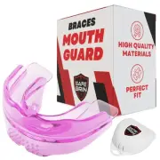 SafeGrin Premium Mouth Guard for Braces - Upper & Lower Teeth Protection for ...