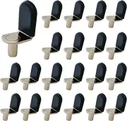 40 Pcs Shelf Pins, L-Shaped Clips 1/4 Inch Shelf Support Pegs with Rubber Sleeve