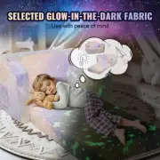 Foldable Baby Chair 2 in 1 Lounger Couch Glow in Dark Kids Sofa Bed