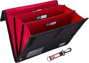 Rough Enough Accordion Expanding File Folders Organizer Bag A4 paper Letter size Document Pouch Large Manila Legal Letter Size Magazine Holder 3 Pockets Dividers Case for Filing Office School Supplies