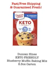 Duncan Hines KETO FRIENDLY Blueberry Muffin Baking Mix 8.5oz Carton