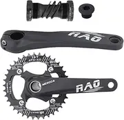 Mountain Bike Crankset, Road Bike Crankt, | 170mm Hollow Integrated Bicycles Crankset | Aluminum Alloy Narrow Wide Chainring, Bottom Bracket Sprocket for Cyclist, Chainring