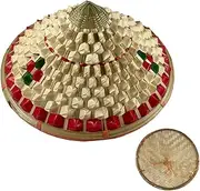 [NIYANGLE] Sturdy Bamboo Hat for Boys and Girls Chinese Style Sunshade Hat for Fishing Camping