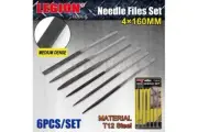 Mini Needle File Set For Metal Jeweler Wood Carving Craft 160mm (Pack of 6)