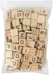 PerriRock 200 Pcs Scrabble Letters - 2 Complete Sets - Wood Tiles - Great for Crafts, Letter Tiles, Spelling by Clever Delights