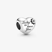 *BRAND NEW* Pandora Sterling Silver Heart and Clover Charm 799364C00