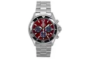 Orient Sports Chronograph Stainless Steel Sky Red Dial Quartz Diver's RA-TX0207R 200M Men's Watch