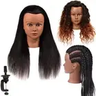 Mannequin Head with Human Hair Manikin Head 16 inch 100% Real Hair Doll Head ...