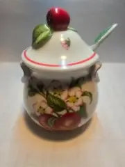 Fine Porcelain 1991 Brooks & Bentley Jam Jar with Spoon , NO Box
