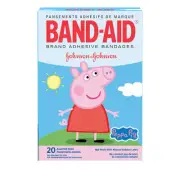 Band-aid Brand Adhesive Bandages, Peppa Pig, Assorted Sizes, 20 Count (Pack of 2