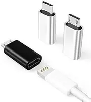 3-Pack,Micro USB to Lightning Adapter,Lightning Female to Microusb Male Adapter for Apple iPhone 5s 6 6s 7 8 Plus se2 x xr xs 11 12 Mini max pro Ipad Connector Converter Port