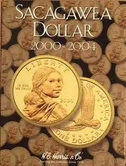 2000 - 2004 SACAGAWEA DOLLAR COIN FOLDER H. E. HARRIS / WHITMAN -NEW