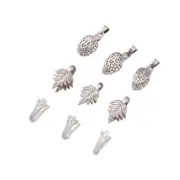 1 Set Brass Ice Pick Pinch Bails Mixed Color Jewelry Making Findings 15pcs/set