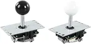 2 Player Arcade Game DIY Part, Arcade DIY Part, Arcade Games DIY Kit Parts with 2 Ellipse Oval Joystick Handles for Home Console DIY Arcade, Shared Arcade, Fighting Game (Black