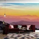 3D Mountain Silhouette Wallpaper Wall Mural Removable Self-adhesive 108