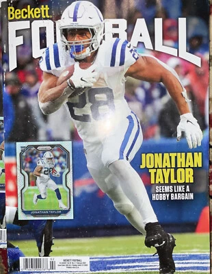 February 2022 Beckett Football Card Monthly Price Guide Magazine Jonathan Taylor