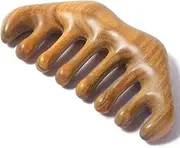 Moreinday Wooden Massage Comb, Wooden Scalp Massager, Scalp Gua Sha for Stress Relax, Loc Comb for Sisterlocks - Green Sandalwood