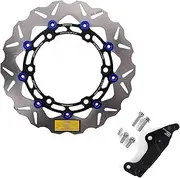 brakes Front Wheel Brake Disc 300mm Floating Disk Rotor Brake Caliper Connector Kit Forza350 300 2018-2024(Blue set3)