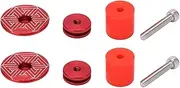 Bicycle Grip Handlebar End Cap Aluminum Alloy Bike Handlebar End Plugs for Cycling Black Risk 1 Pair Set
