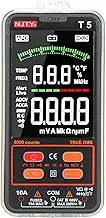 T5 6000 Counts True RMS Multimeter Digital Universal Tester 3.8-inch Large LCD Display Multi-Tester 600V Voltmeter 10A Ammeter AC/DC Voltage & Current Resistance tance Temperature Diode
