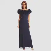 NWT Tadashi Shoji evening formal party social occasion MOB dress Navy blue 6