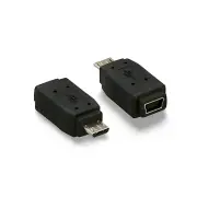 1in USB Mini B Female to Micro B Male Adapter - Black