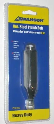 Swanson PB008S Steel Plumb Bob Heavy Duty Plated Steel Resists Rust 8 oz