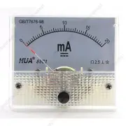 1 × DC 20mA Analog Panel AMP Current Meter Ammeter Gauge 85C1 White 0-20mA DC