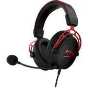 HyperX Cloud Alpha Wired Over-the-head Stereo Gaming Headset - Black, Red - Binaural - Circumaural - 65 Ohm