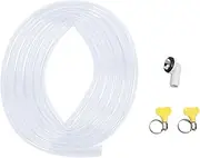 Yomiyuyr AC Drain Hose Kit, 10ft Portable Air Conditioner Drain Line, Flexible Plastic Hose with Connector and Metal Clamps, for Mini Split Units and Window Air Conditioners