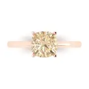 2.0 ct Cushion Cut Natural Morganite Wedding Bridal Promise Ring 14k Rose Gold