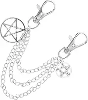 [Healeved] Stylish Shoe Chain with Five Pointed Star Design Durable Replacement Boot Chain Sneaker Charm Easy Installation for Sports Casual Canvas Shoes