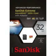 SanDisk Extreme 32GB microSDHC UHS-1 Card with Adapter