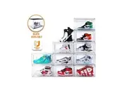 Premium Stackable Shoe Box Sneaker Storage Containers Shoe Plastic Display Case