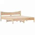 Bed Frame with Headboard Mattress Base Bedstead Bedroom Solid Wood Pine vidaXL