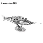 1:100 Scale Nautilus Nuclear Submarine Model 3D Metal Unassembled Kit DIY Toy