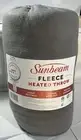 Sunbeam Throw Gray Fleece 4 Heat Settings Electric Heated Blanket 50” x 60” New!