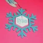 Glitter Snowflake Christmas Ornaments Personalized Pick Name Xmas Snow Sparkles