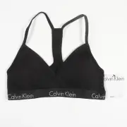 CALVIN KLEIN WOMNE'S BLACK BRALETTE BRA QP1668X Size S
