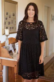 Corded Lace Dress--COL-14414035