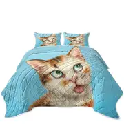 Kittens Cute Drawings Beautiful Ginger Tabby Cat Coverlet