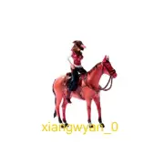 Female Horseback Cowgirl Woman Model Doll 1/64 Miniature Scenes soldier Figures