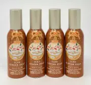 4 NEW BATH & BODY WORKS ICED GINGER SNAP CONCENTRATED ROOM SPRAY MIST FRESHENER