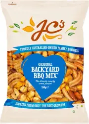 Backyard BBQ Mix - Savoury Mix of BBQ Kri Kri Peanuts, Honey Mustard Soy Crisps,
