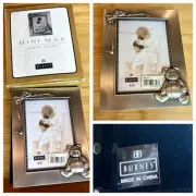 Vintage "Burnes" Silverplate Teddy Bear-Photo Album Book Mini Max~ NEW OLD STOCK