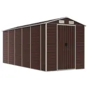 Garden Shed Outdoor Storage Tool Workshop Sheds 191x470x198cm Galvanised Steel