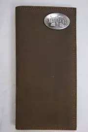 ZEP-PRO Mississippi State Bulldogs Crazy Horse Leather LONG Roper WALLET Tin Box
