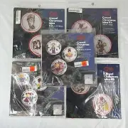 (5) Columbia-Minerva Crewel Christmas Idea Kits Ornaments Vtg 1976 1978 NEW NOS