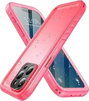 SPORTLINK for iPhone 14 Pro Max Waterproof Case - Built-in Shockproof Dustproof Screen Protector - IP68 Underwater/Military Dropproof/Full Body Protection/Cover for iPhone 14 Pro Max (6.7 Inch Pink)